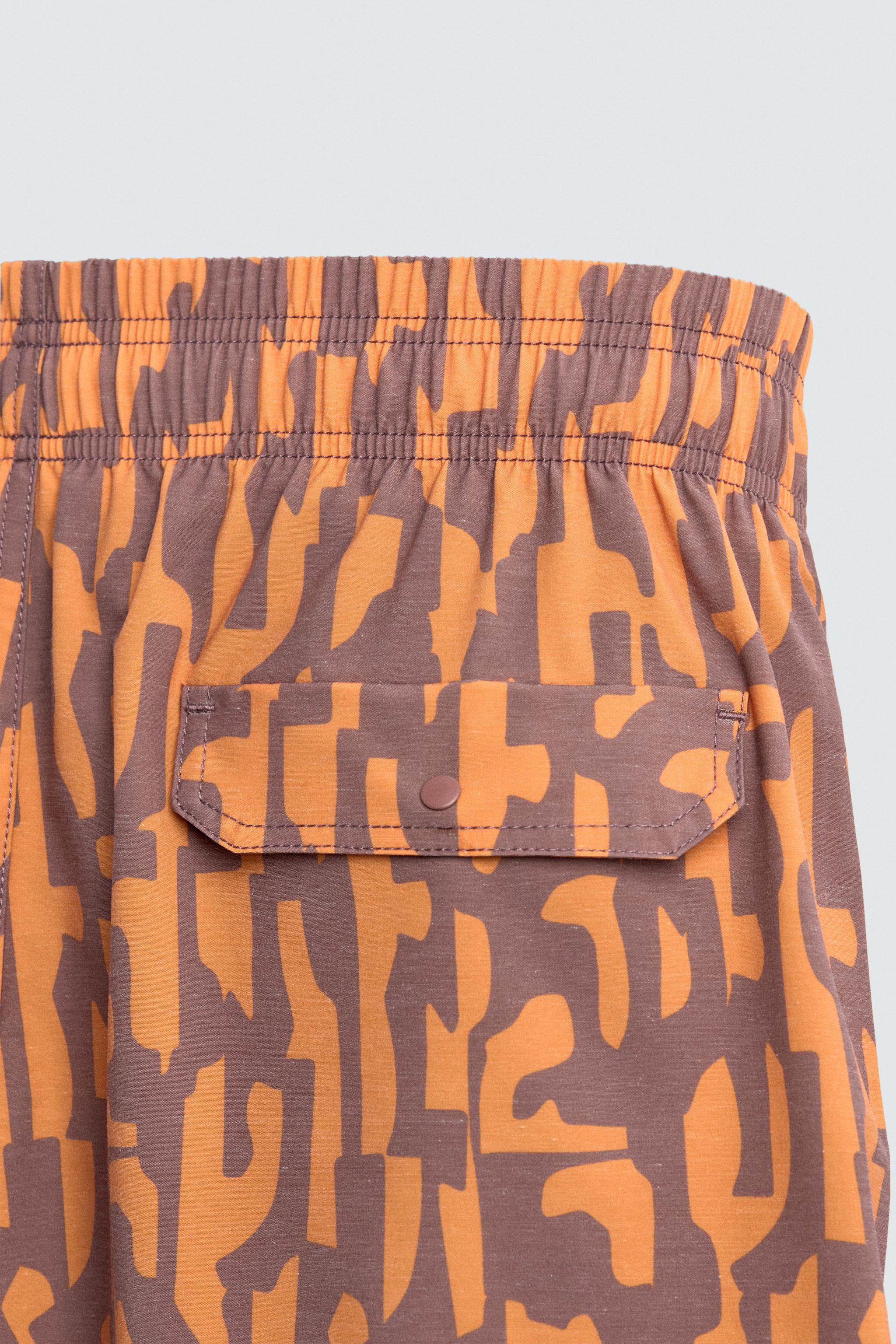 MAILLOT DE BAIN LONG À IMPRIMÉ ABSTRAIT